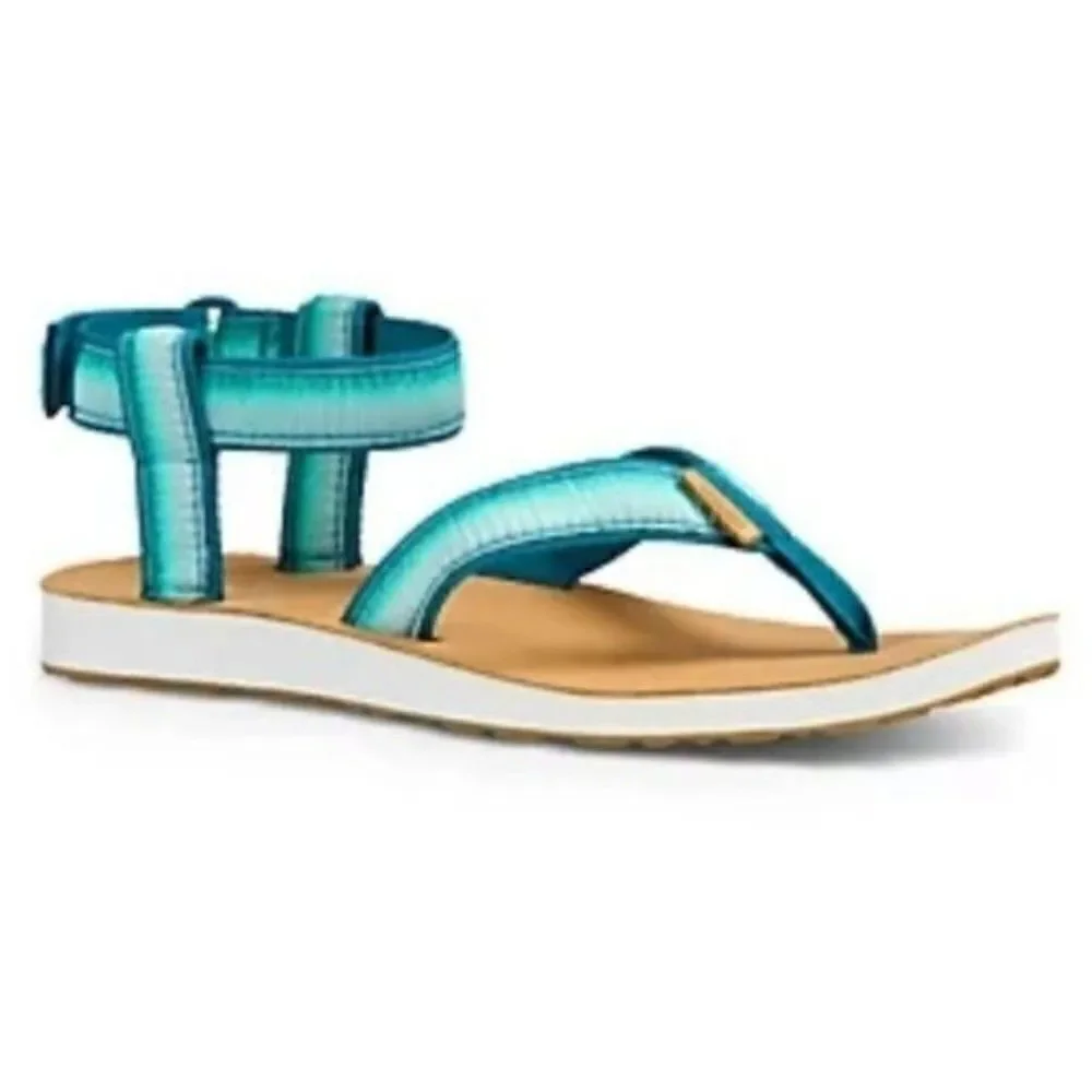 Teva teal hombre gladiador sandals leather sole aqua us 5 BoxA